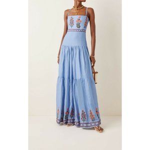 Agua Bendita Wallflowers Floral Embroidered Dress